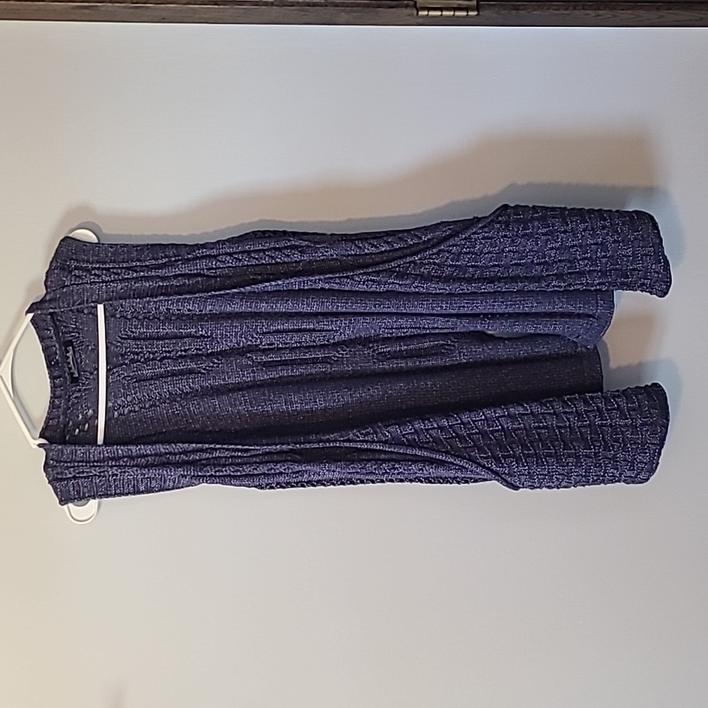 Knit pattern vest cardigan top
